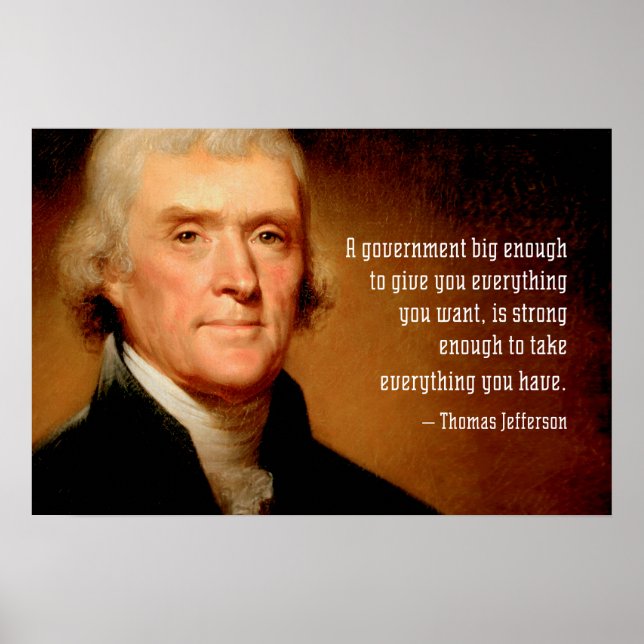 Thomas Jefferson på Big Government Poster (Framsidan)