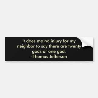 Thomas Jefferson på religiös tolerans Bildekal