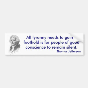 Thomas Jefferson på Tyrannybildekal Bildekal