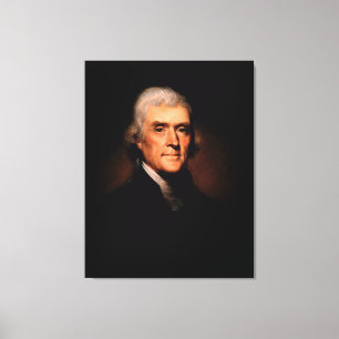 THOMAS JEFFERSON Porträtt av Rembrandt Peale Canvastryck