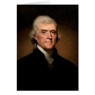 Thomas Jefferson porträtt Hälsningskort