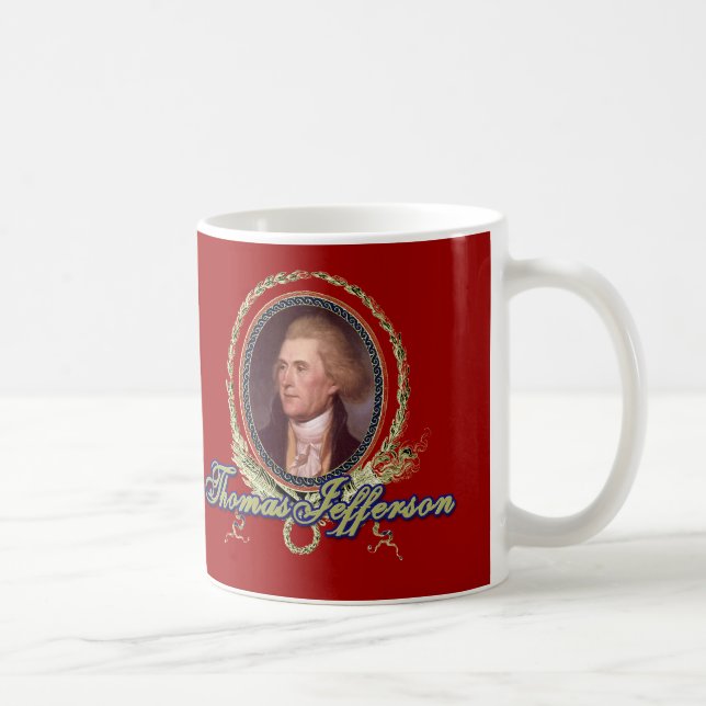 Thomas Jefferson porträtt Kaffemugg (Höger)