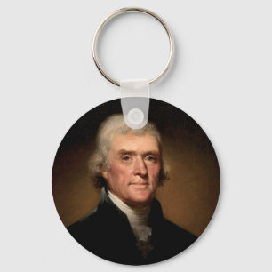 Thomas Jefferson porträtt Nyckelring