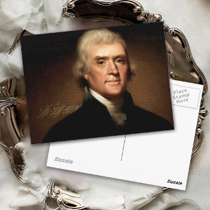 Thomas Jefferson Porträtt Vykort