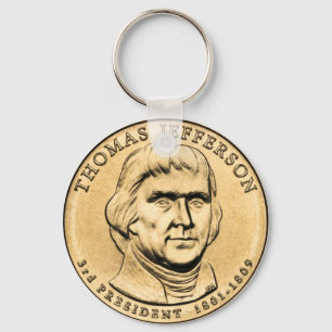 Thomas Jefferson Presidentiell $1 Mynt Nyckelring