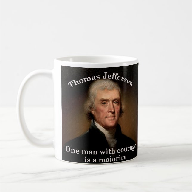 Thomas Jefferson President's Day Patriotic Mugg (Vänster)