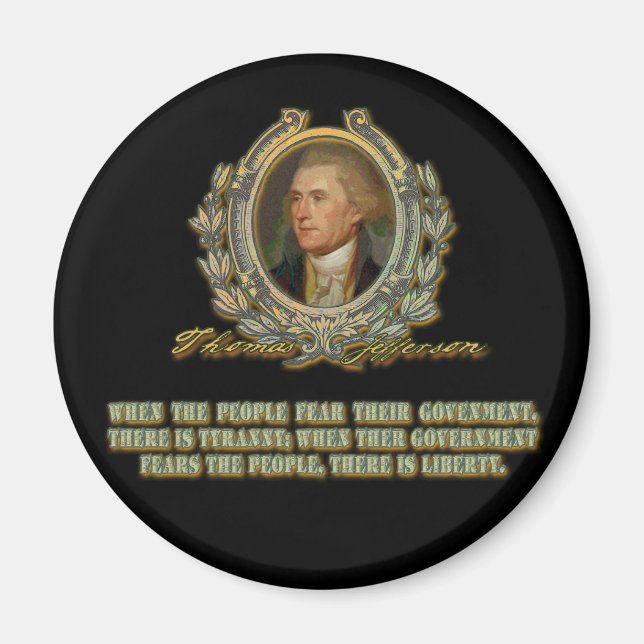 Thomas Jefferson Quote: Government & People Magnet (Framsidan)