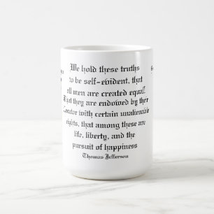 THOMAS JEFFERSON QUOTE KAFFEMUGG