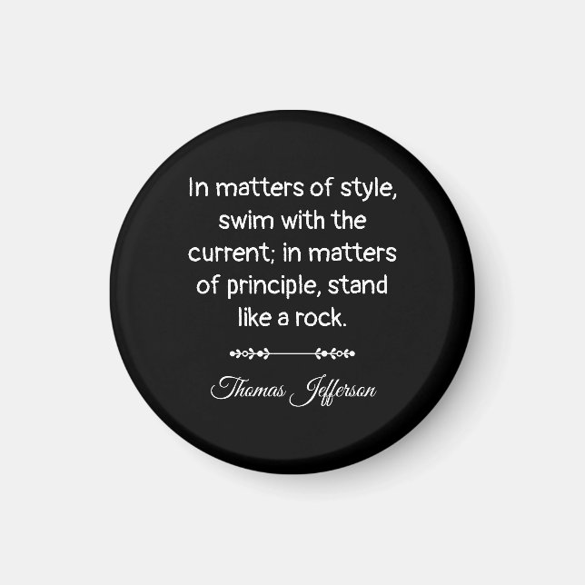 Thomas Jefferson Quote -- Stand like a rock Magnet (Framsidan)