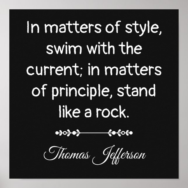 Thomas Jefferson Quote -- Stand like a rock Poster (Framsidan)