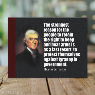 Thomas Jefferson Quote Vykort