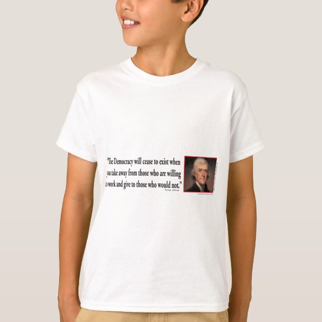 Thomas Jefferson Quotes Tee Shirt (Framsida)