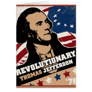 Thomas Jefferson revolutionärkort Hälsningskort