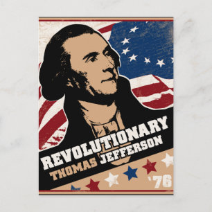 Thomas Jefferson Revolutionary Postcard Vykort