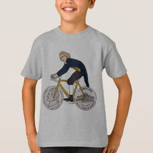 Thomas Jefferson ridningcykel med mynthjul Tee Shirt