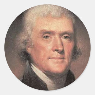 Thomas Jefferson Runt Klistermärke