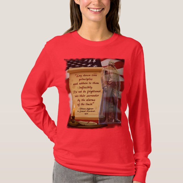Thomas Jefferson stelhet T-shirt (Framsida)