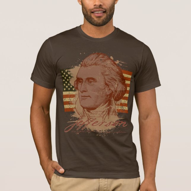 Thomas Jefferson T-tröja Tee (Framsida)