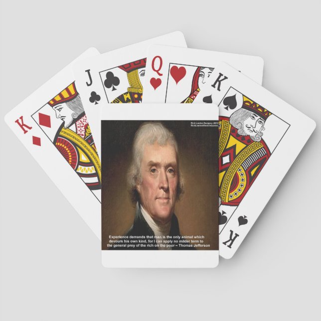 Thomas Jefferson Trickle Down Gåvor & Kort Casinokort (Baksidan)