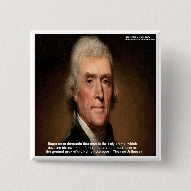Thomas Jefferson Trickle Down Gåvor & Kort Knapp (Framsida)