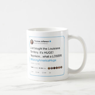 Thomas Jefferson tweets det Louisiana köp Kaffemugg