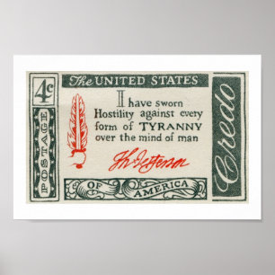 Thomas Jefferson TyrannyCredo 1960 Poster