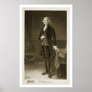 Thomas Jefferson, USA:s tredje president Poster
