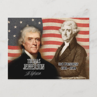 Thomas Jefferson - USA:s tredje president Vykort
