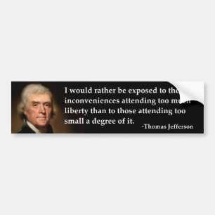 Thomas Jefferson utsatt frihet Bildekal