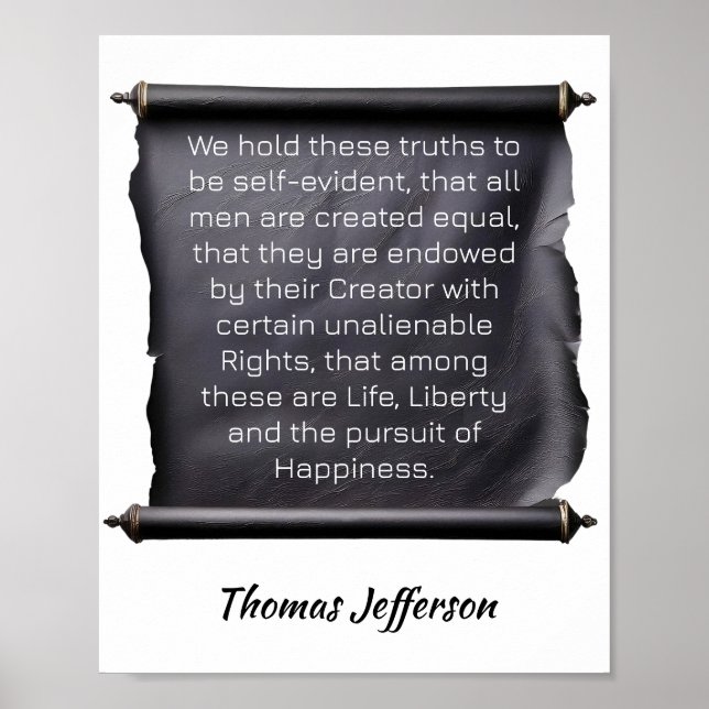 Thomas Jefferson -- Vi anser dessa sanningar vara Poster (Framsidan)