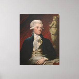 Thomas Jefferson vid den Mather bruntet (1786) Canvastryck