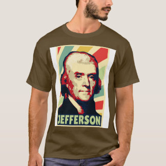 Thomas Jefferson Vintage Färg T Shirt