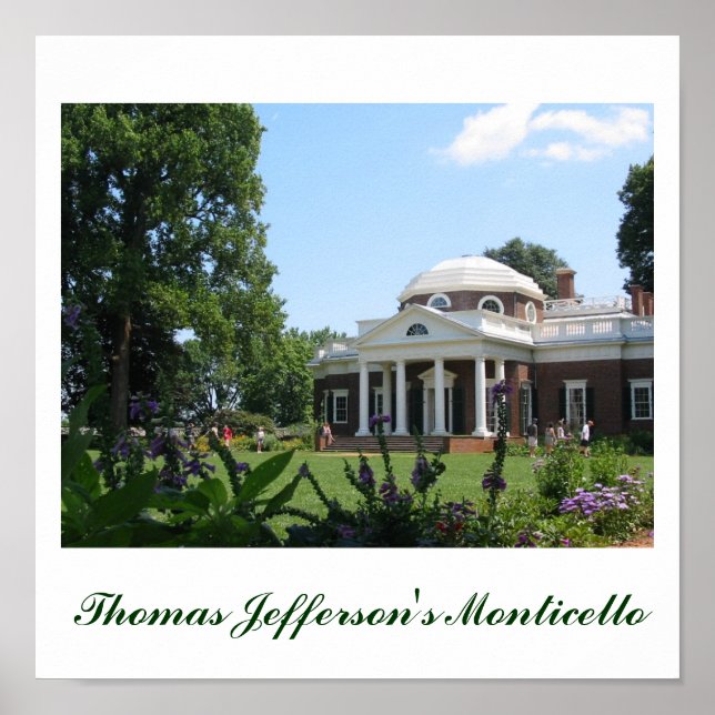 Thomas Jeffersons Monticello Poster (Framsidan)