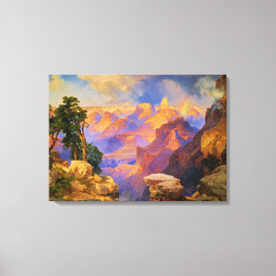 Thomas Moran art, Grand Canyon med Rainbow Canvastryck