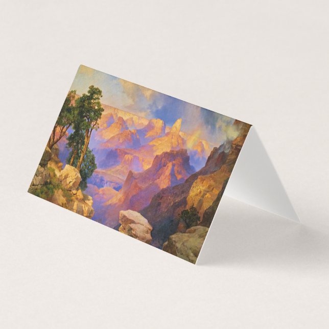 Thomas Moran art, Grand Canyon med Rainbow Kort (Framsida)