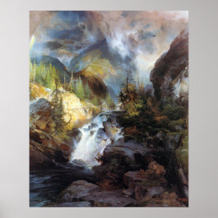 Thomas Moran Barn i berget Poster