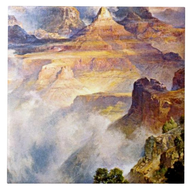 Thomas Moran - Canyon Mists, Zoroaster Park Kakelplatta (Framsidan)