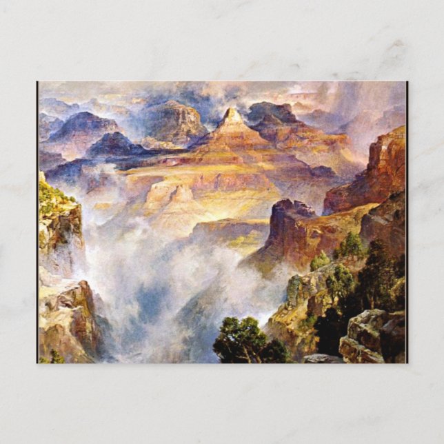 Thomas Moran - Canyondimma, Zoroaster Park Vykort (Framsida)