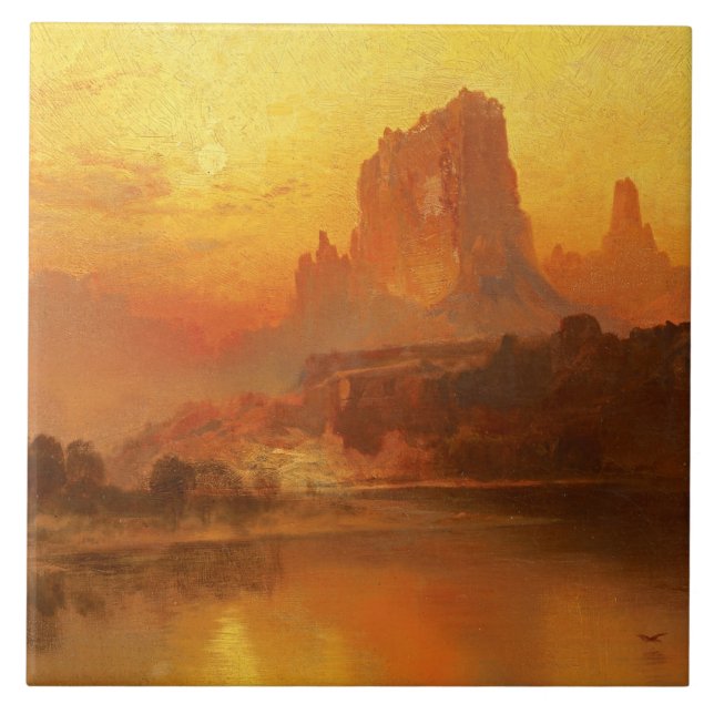 Thomas Moran - Golden Hour Kakelplatta (Framsidan)
