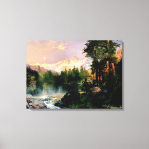 Thomas Moran konst, De tre Tetons Canvastryck