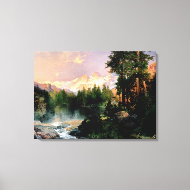 Thomas Moran konst, De tre Tetons Canvastryck (Framsida)