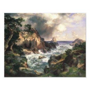 Thomas Moran - peka Lobos, Monterey, Kalifornien Fototryck