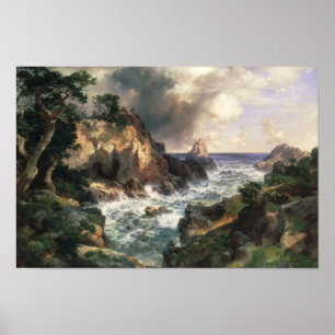 Thomas Moran - Point Lobos, Monterey, California Poster