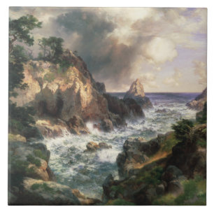 Thomas Moran - Point Lobos, Monterey, Kalifornien Kakelplatta