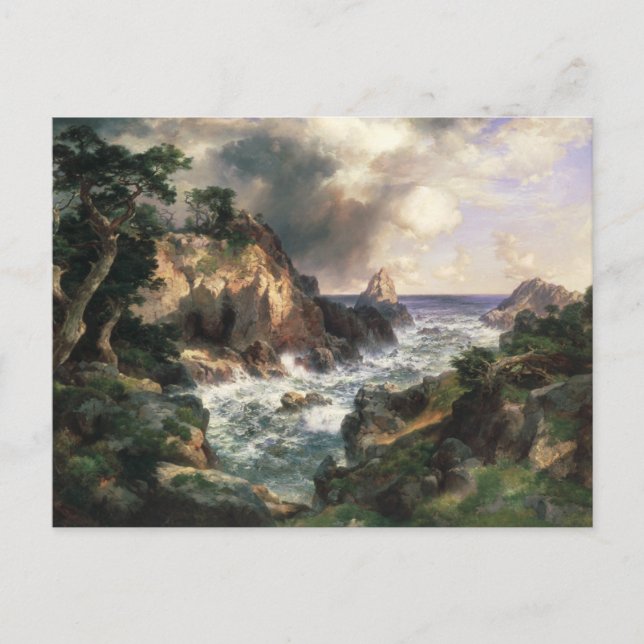 Thomas Moran - Point Lobos, Monterey, Kalifornien Vykort (Framsida)