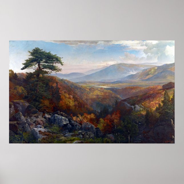 Thomas Moran Valley från Catawissa på hösten Poster (Framsidan)