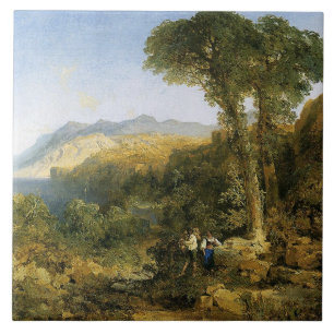 Thomas Morans målning, Amalfi Kusten, Kakelplatta