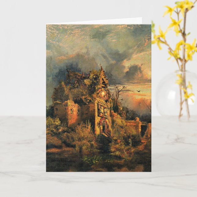 Thomas Morans målning, The Haunted House. Kort (Gul blomma)