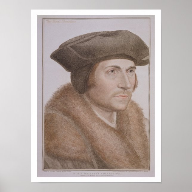 Thomas More, Lord Chancellor (1478-1535) graved Poster (Framsidan)