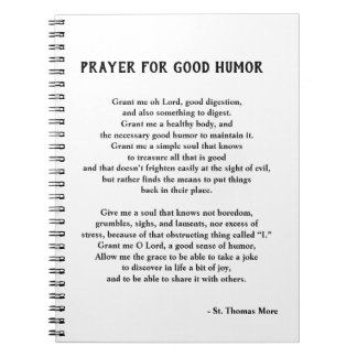 Thomas More Prayer för Bra Humor Anteckningsbok